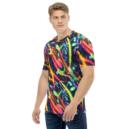 Plasma Playground on a Men's Crew Neck T-Shirt