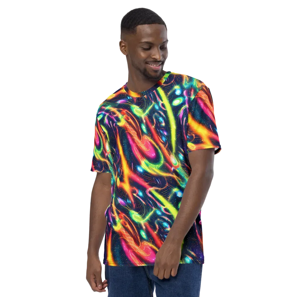 Plasma Playground on Men's Crew Neck T-Shirt — Left