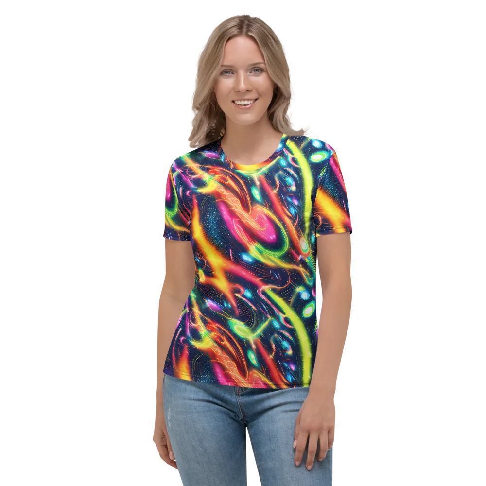 Plasma Playground on Women's Crew Neck T-Shirt — Front