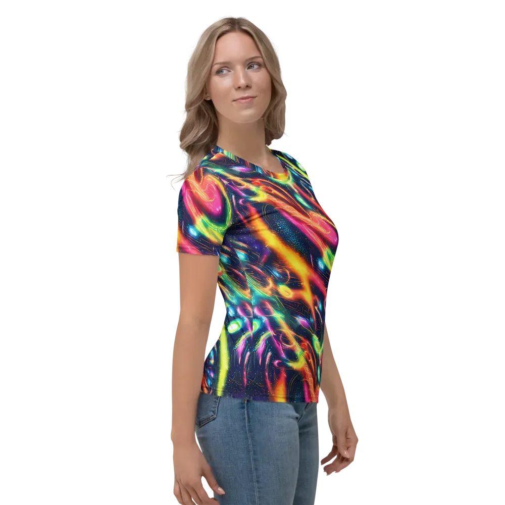 Plasma Playground on Women's Crew Neck T-Shirt — Right