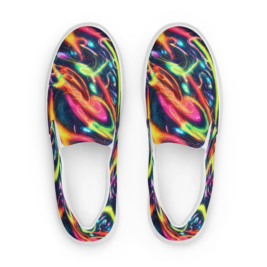 Plasma Playground on Men's Slip-On Canvas Shoes — Front