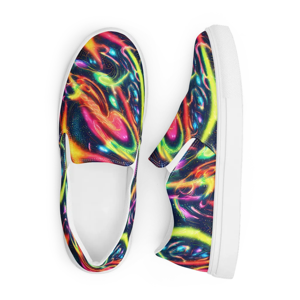 Plasma Playground on Men's Slip-On Canvas Shoes — Front