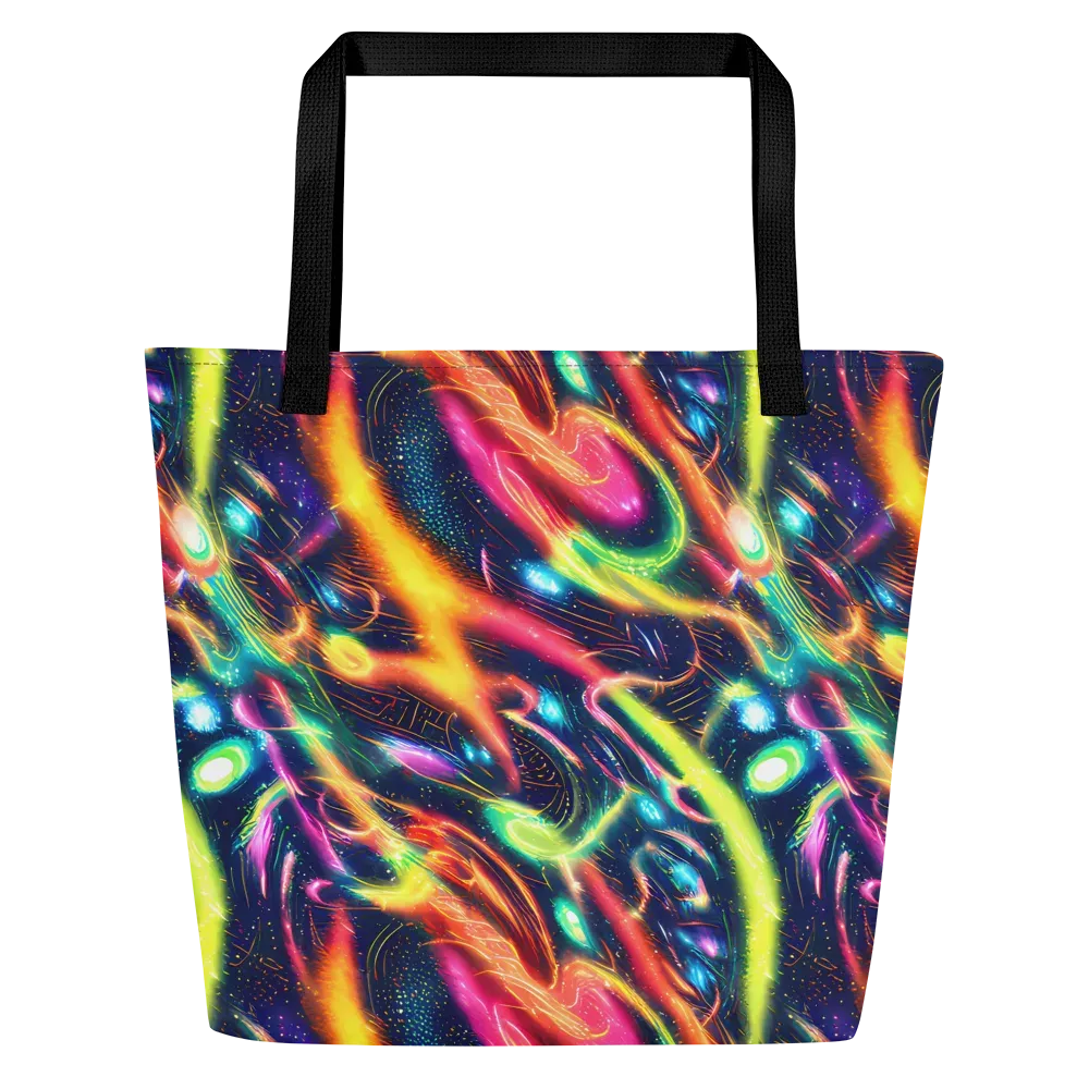 Plasma Playground on Large Tote Bag W/ Pocket — Front