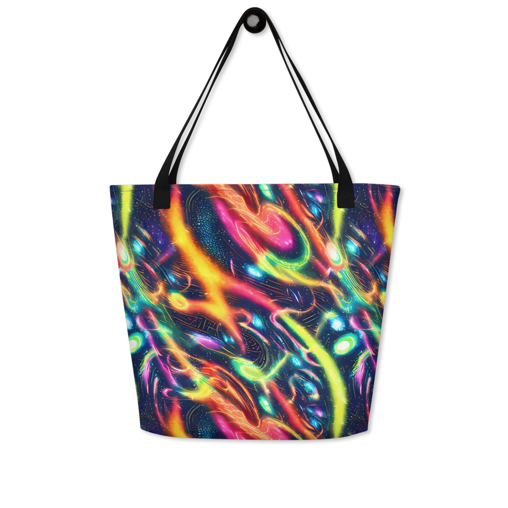 Plasma Playground on Large Tote Bag W/ Pocket — Front