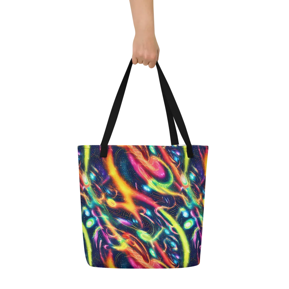 Plasma Playground on Large Tote Bag W/ Pocket — Front