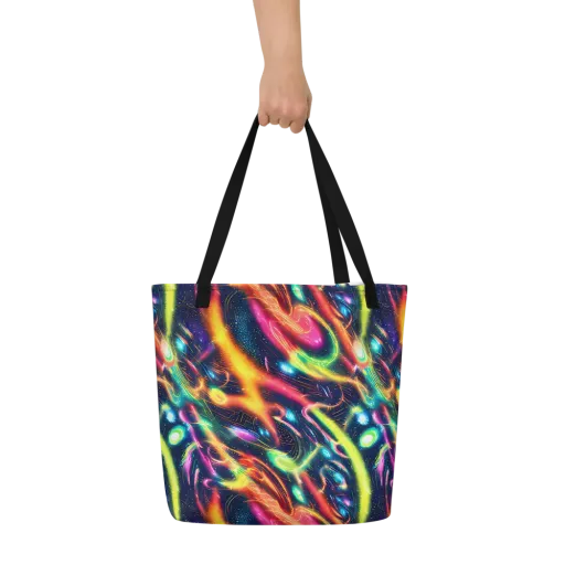 Plasma Playground on a Large Tote Bag W/ Pocket