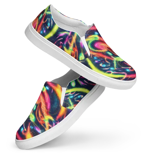 Plasma Playground on a Women's Slip-On Canvas Shoes