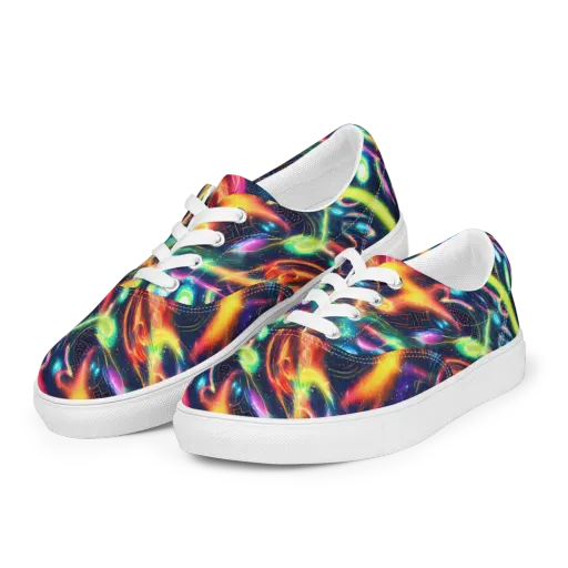 Plasma Playground on a Men's Lace-Up Canvas Shoes