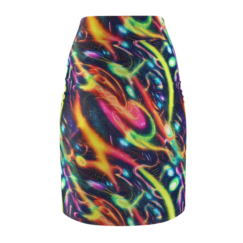 Plasma Playground on Pencil Skirt — Back