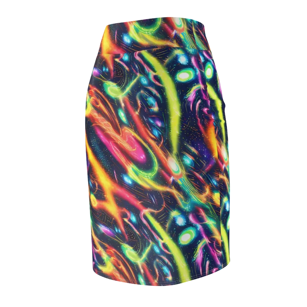 Plasma Playground on Pencil Skirt — Back Side