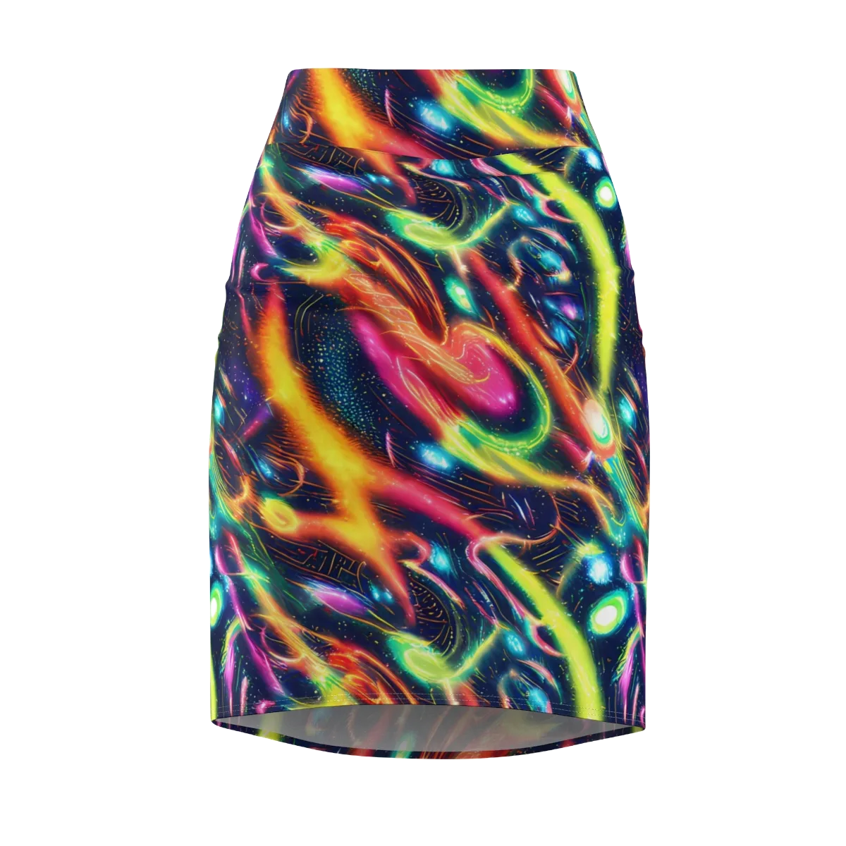 Plasma Playground on Pencil Skirt — Front