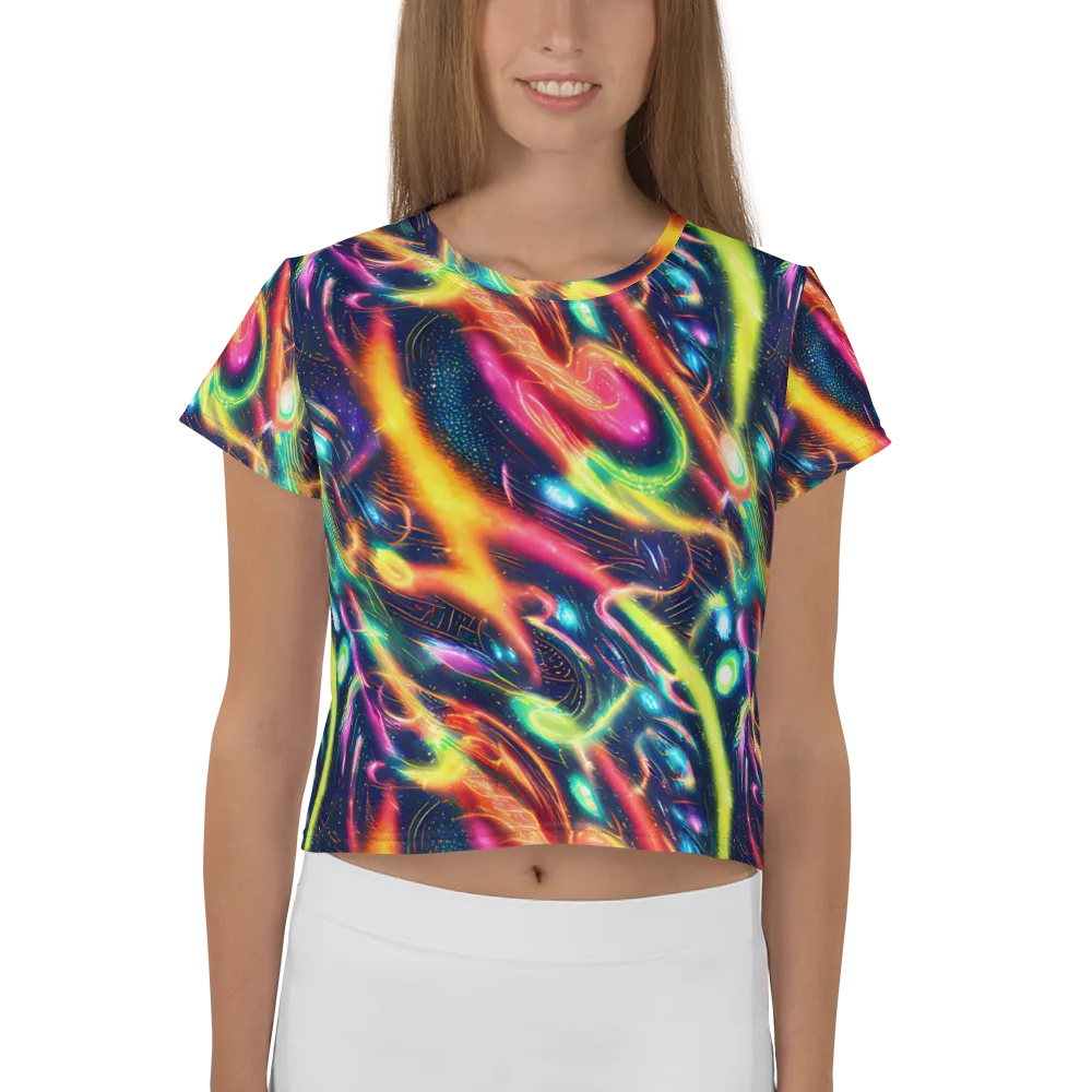 Plasma Playground on Crop Tee — Front