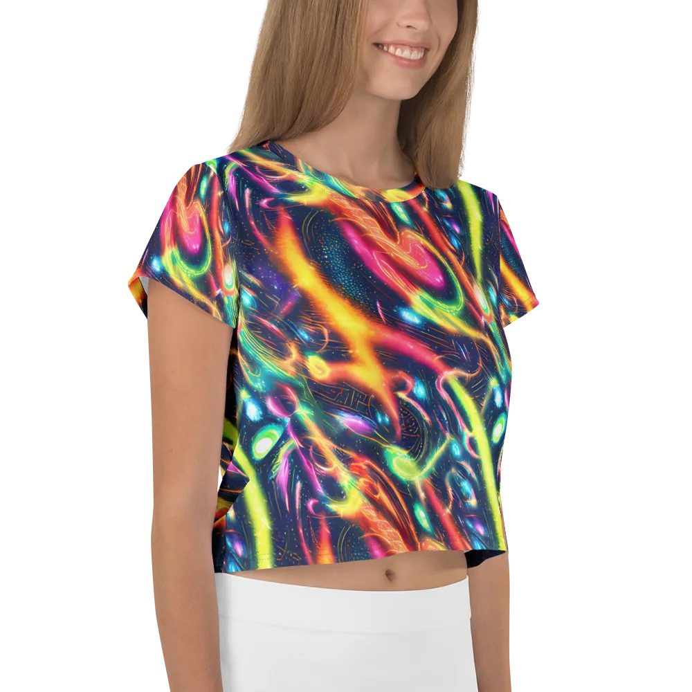 Plasma Playground on Crop Tee — Right