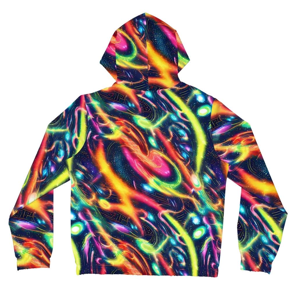 Plasma Playground on Women's Full-Zip Hoodie — Back