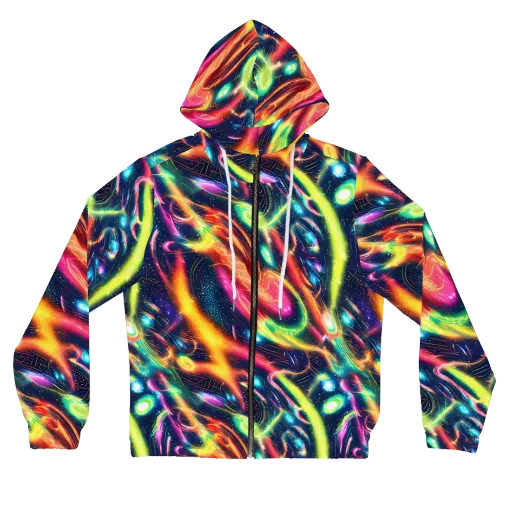 Plasma Playground on a Women's Full-Zip Hoodie