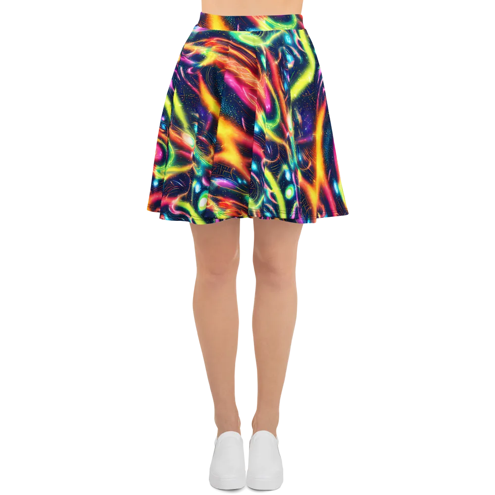 Plasma Playground on Skater Skirt — Front