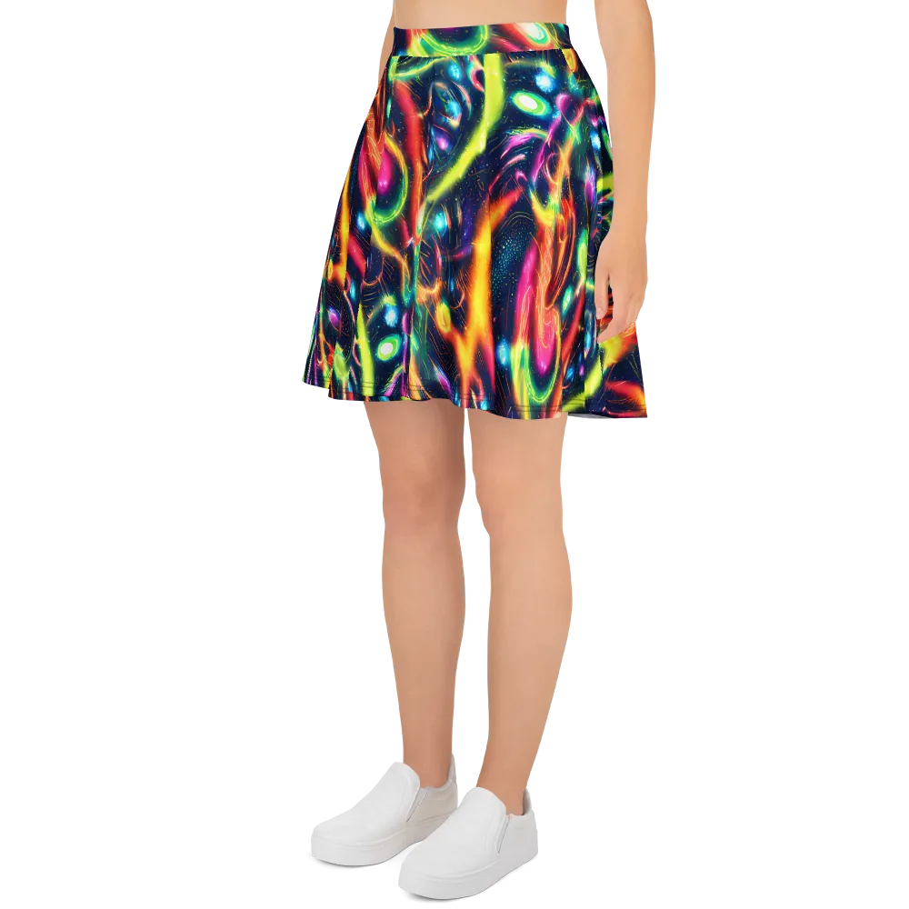 Plasma Playground on Skater Skirt — Left
