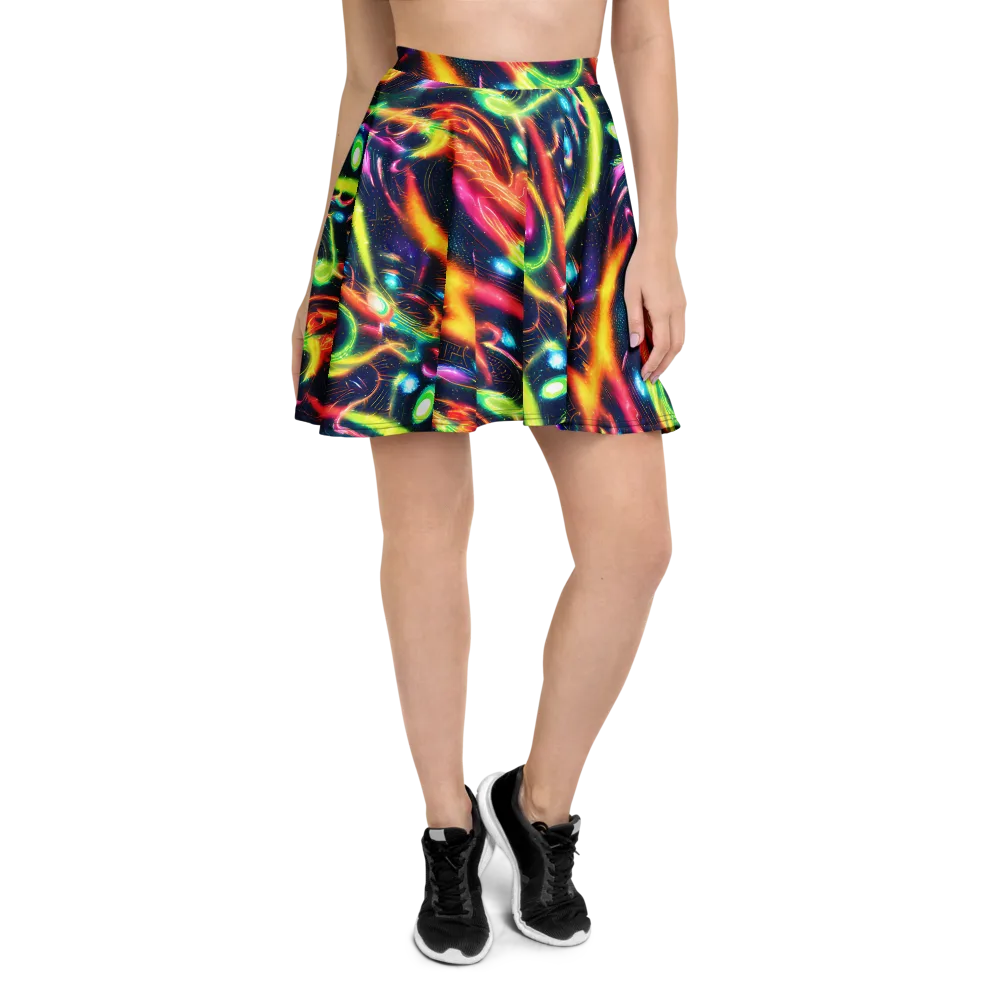 Plasma Playground on Skater Skirt — Front