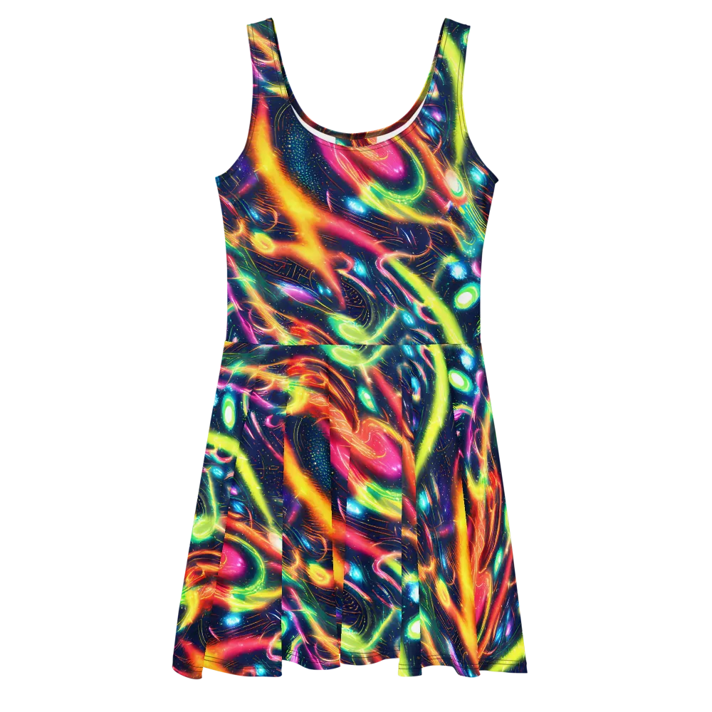 Plasma Playground on Skater Dress — Front