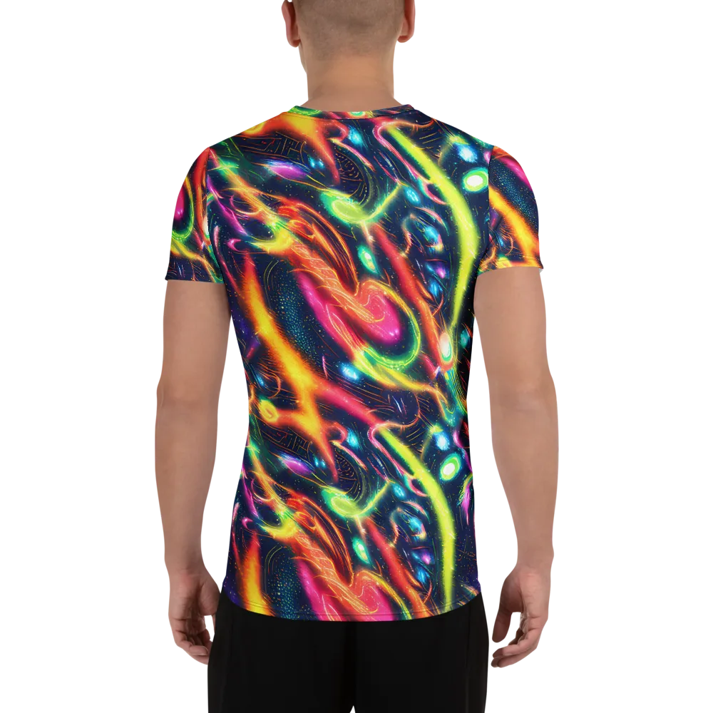 Plasma Playground on Men's Athletic T-Shirt — Back