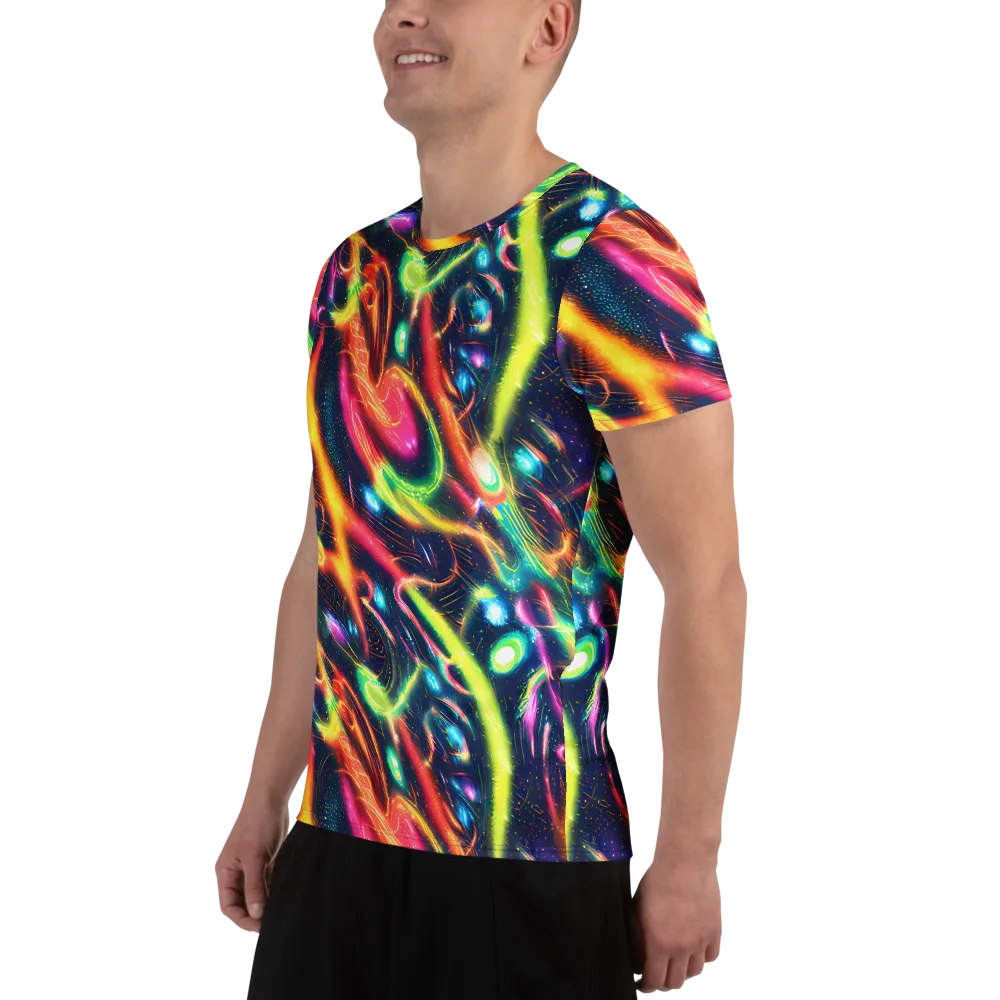 Plasma Playground on Men's Athletic T-Shirt — Left