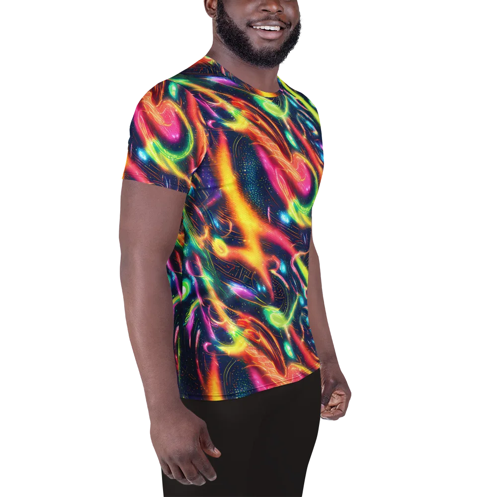 Plasma Playground on Men's Athletic T-Shirt — Right