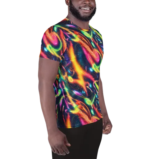 Plasma Playground on a Men's Athletic T-Shirt
