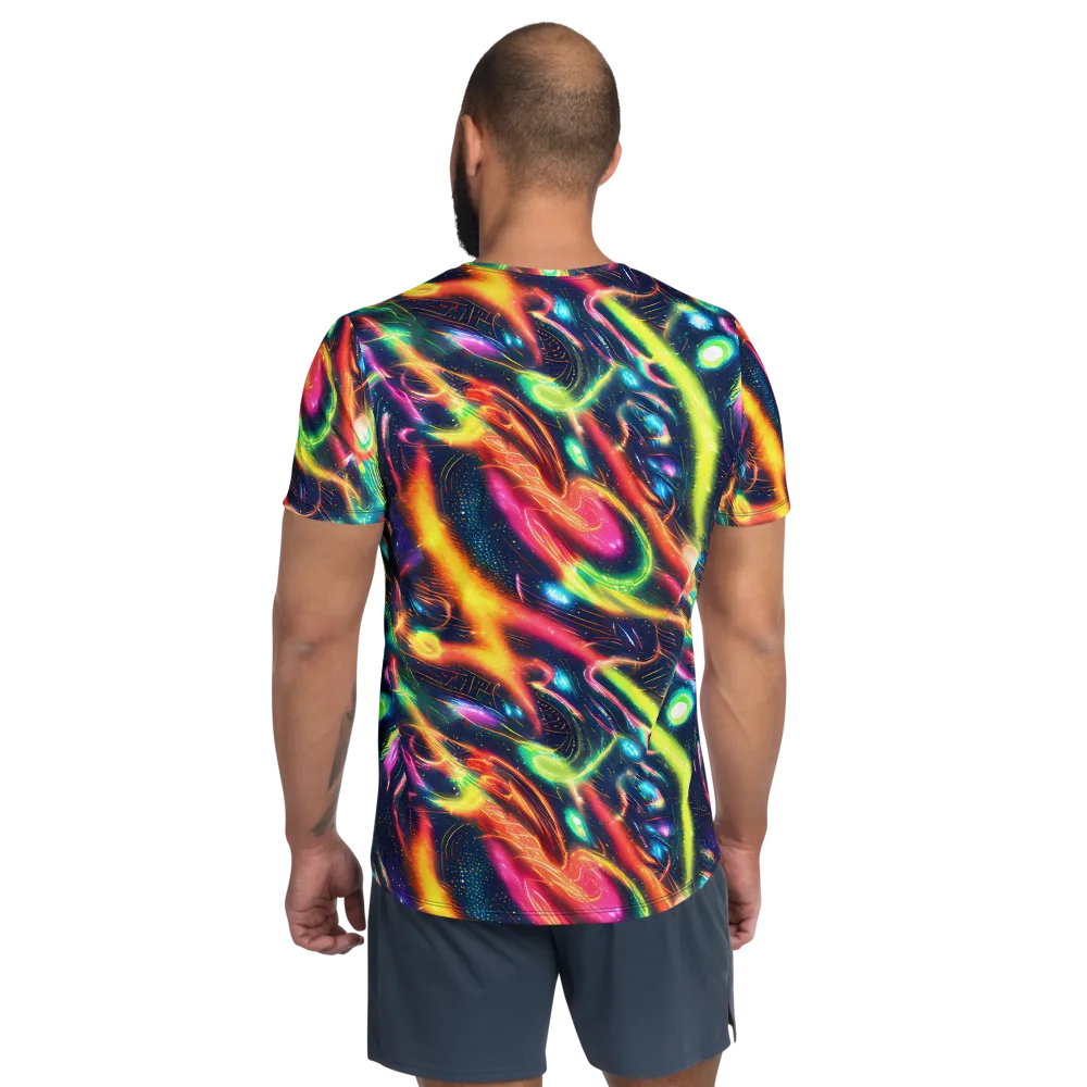 Plasma Playground on Men's Athletic T-Shirt — Back