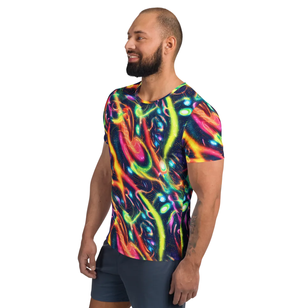 Plasma Playground on Men's Athletic T-Shirt — Left