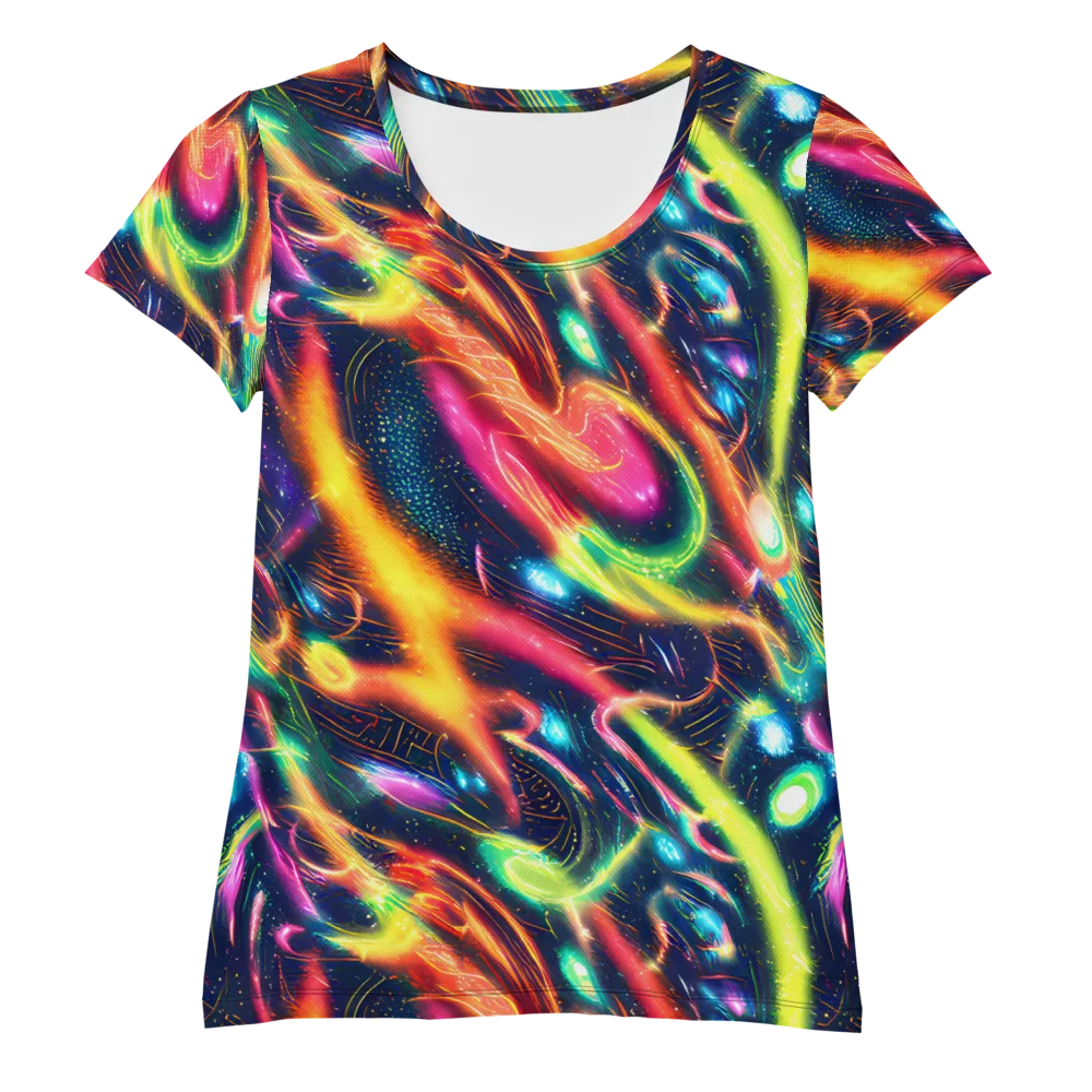 Plasma Playground on Women's Athletic T-Shirt — Front