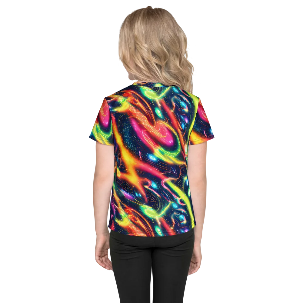 Plasma Playground on Kids Crew Neck T-Shirt — Back