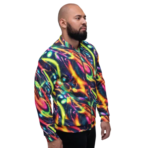 Plasma Playground on a Bomber Jacket