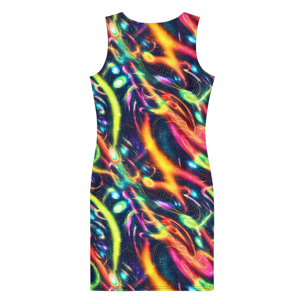 Plasma Playground on Bodycon Dress — Back