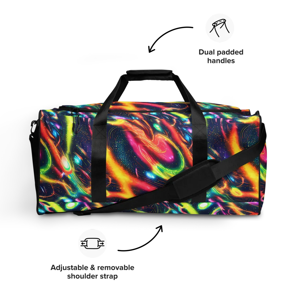 Plasma Playground on Duffle Bag — Front
