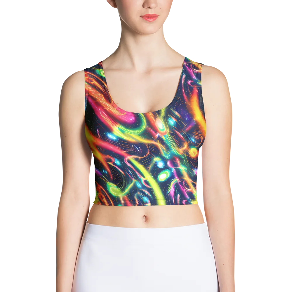 Plasma Playground on Crop Top — Front