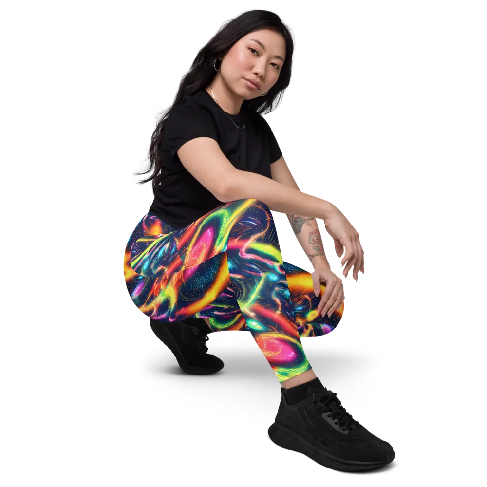 Plasma Playground on Leggings with Pockets — Right Front