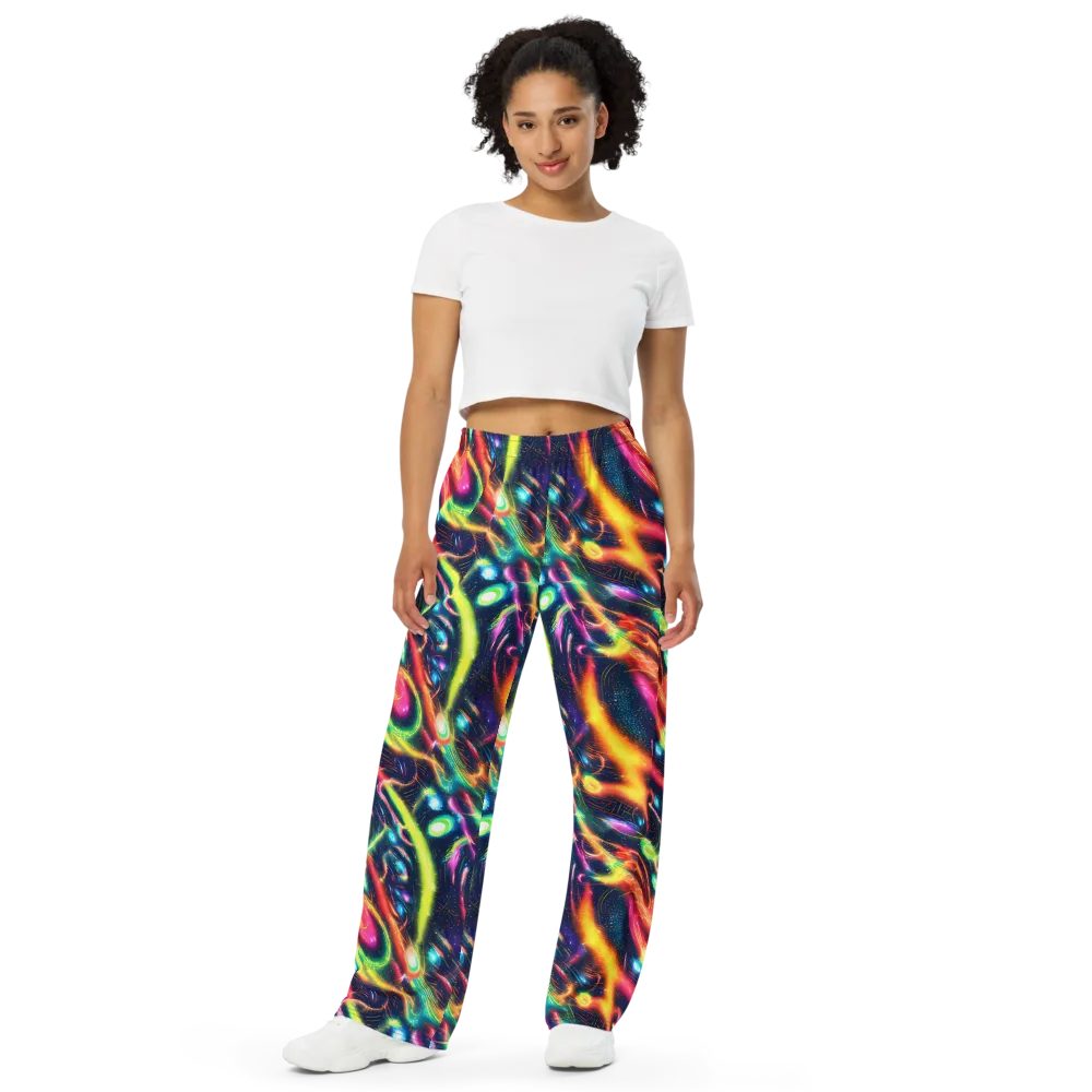 Plasma Playground on Wide-Leg Pants — Front