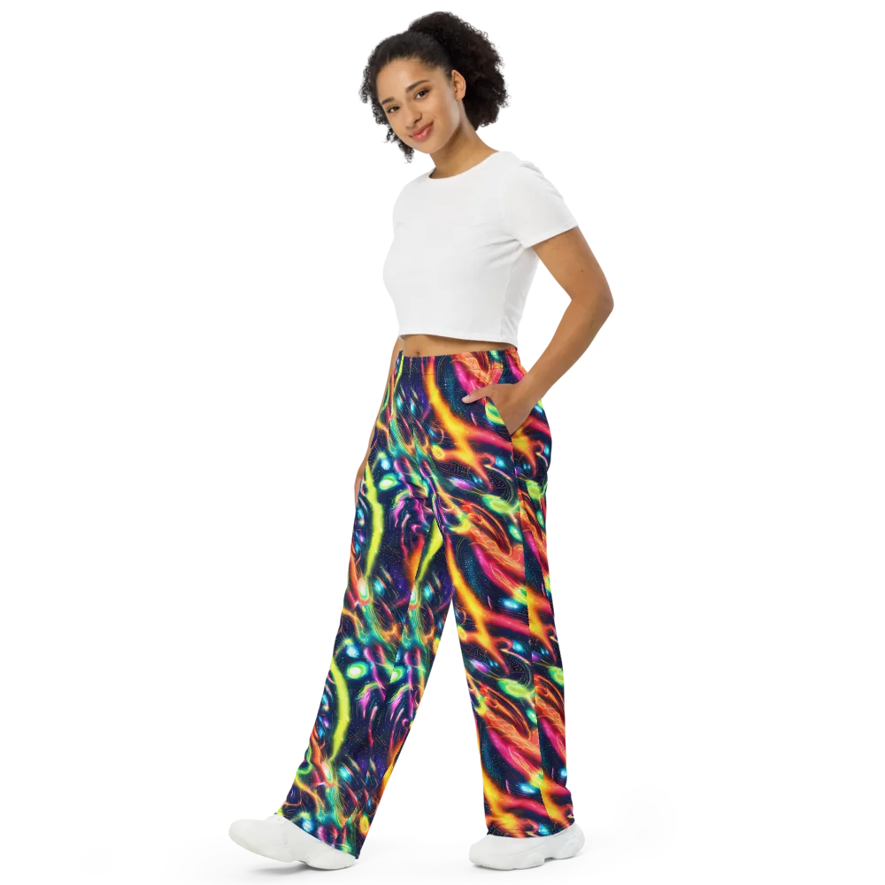 Plasma Playground on Wide-Leg Pants — Left Front
