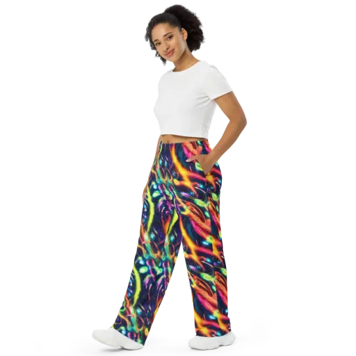 Plasma Playground on a Wide-Leg Pants