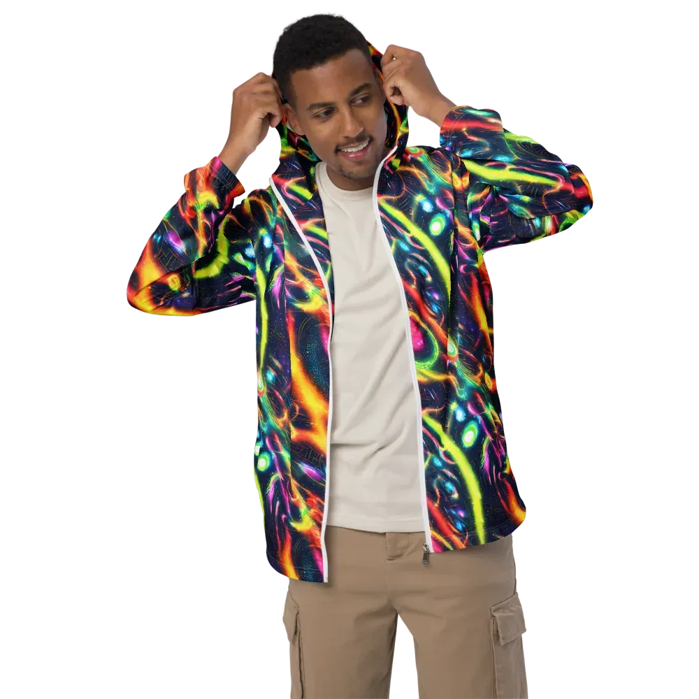 Plasma Playground on Men's Windbreaker — Front