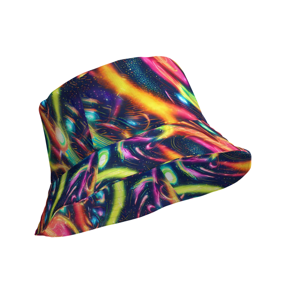 Plasma Playground on Reversible Bucket Hat — Product details Outside