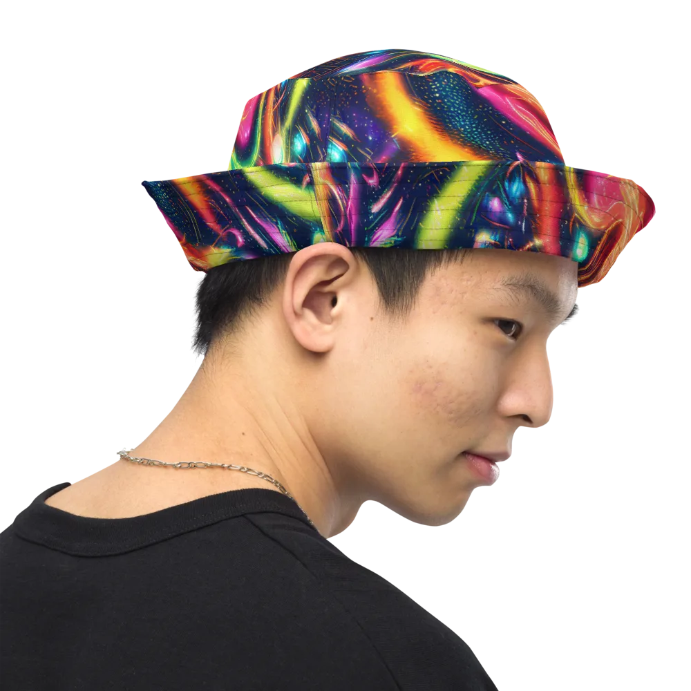 Plasma Playground on Reversible Bucket Hat — Right Outside