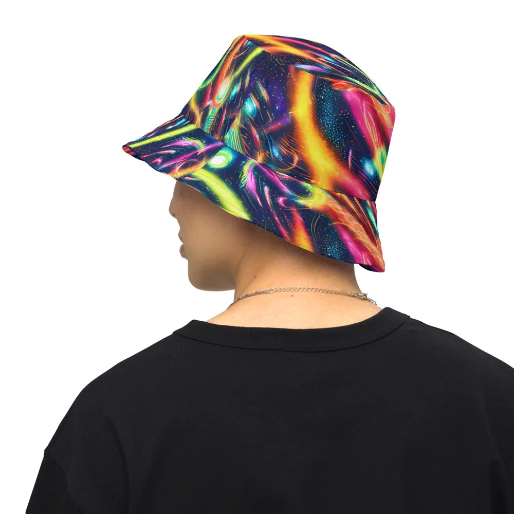 Plasma Playground on Reversible Bucket Hat — Back Inside