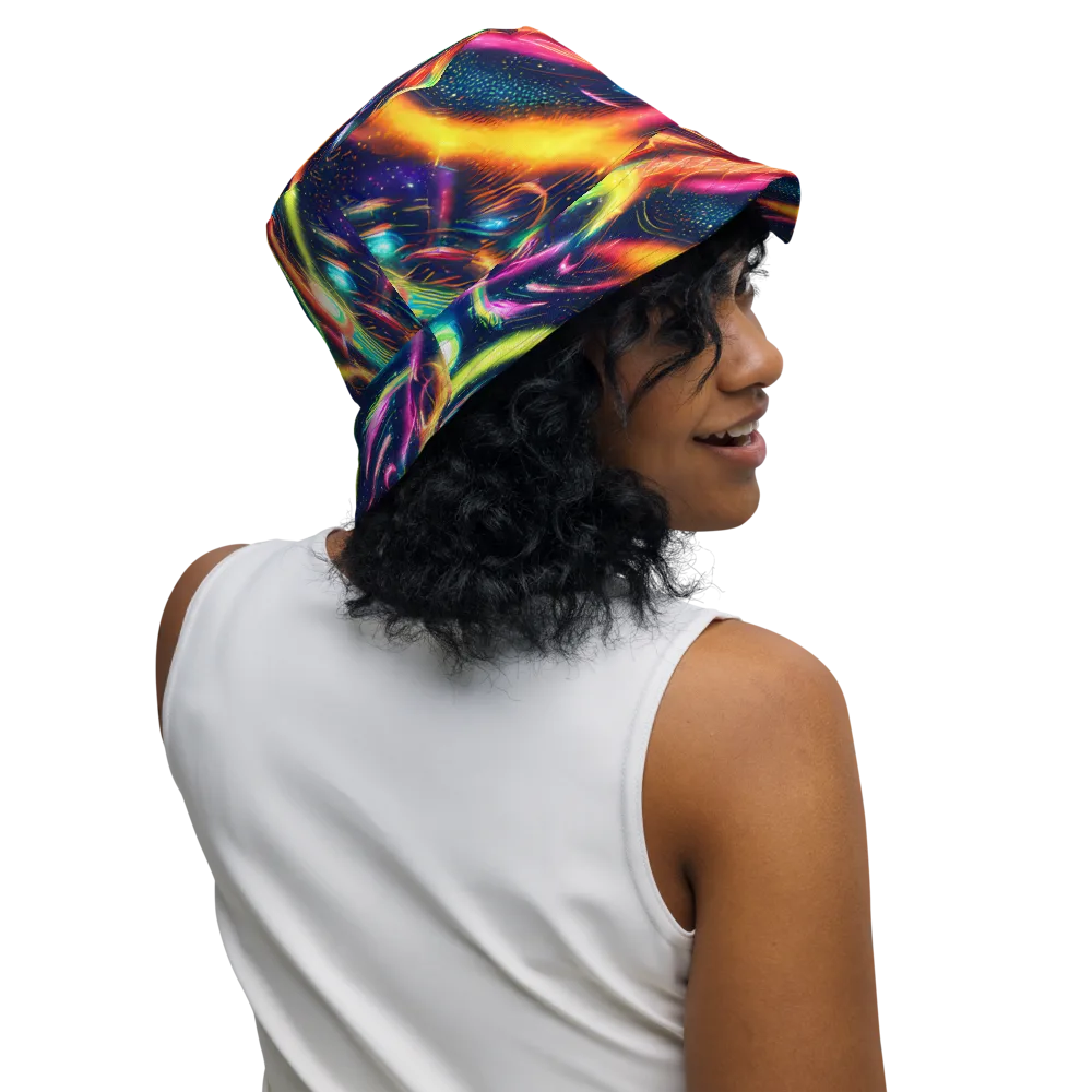 Plasma Playground on Reversible Bucket Hat — Right Outside
