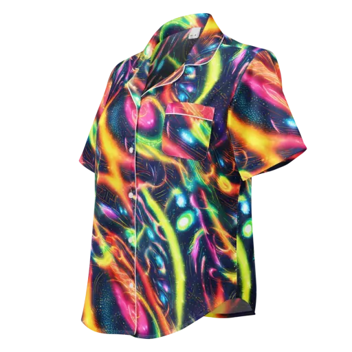 Plasma Playground on a Women's Short Sleeve Pajama Top