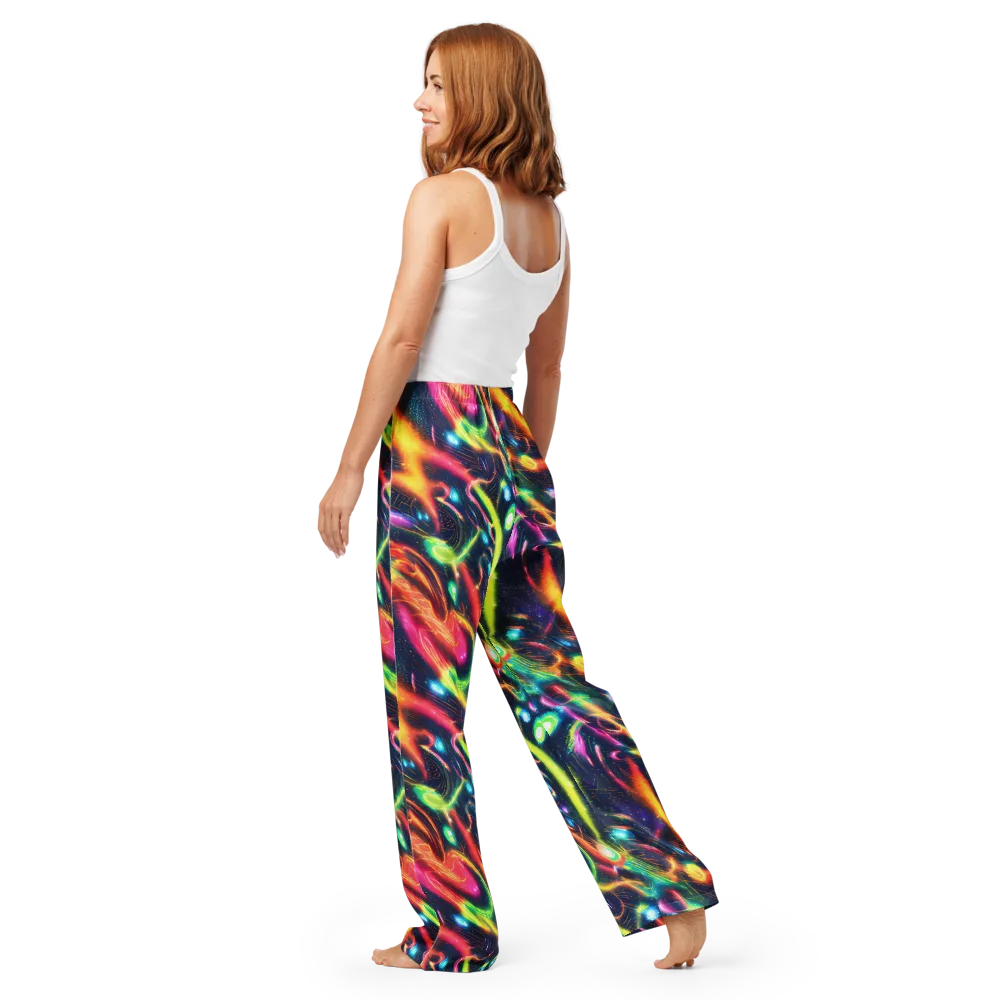 Plasma Playground on Women's Pajama Pants — Back