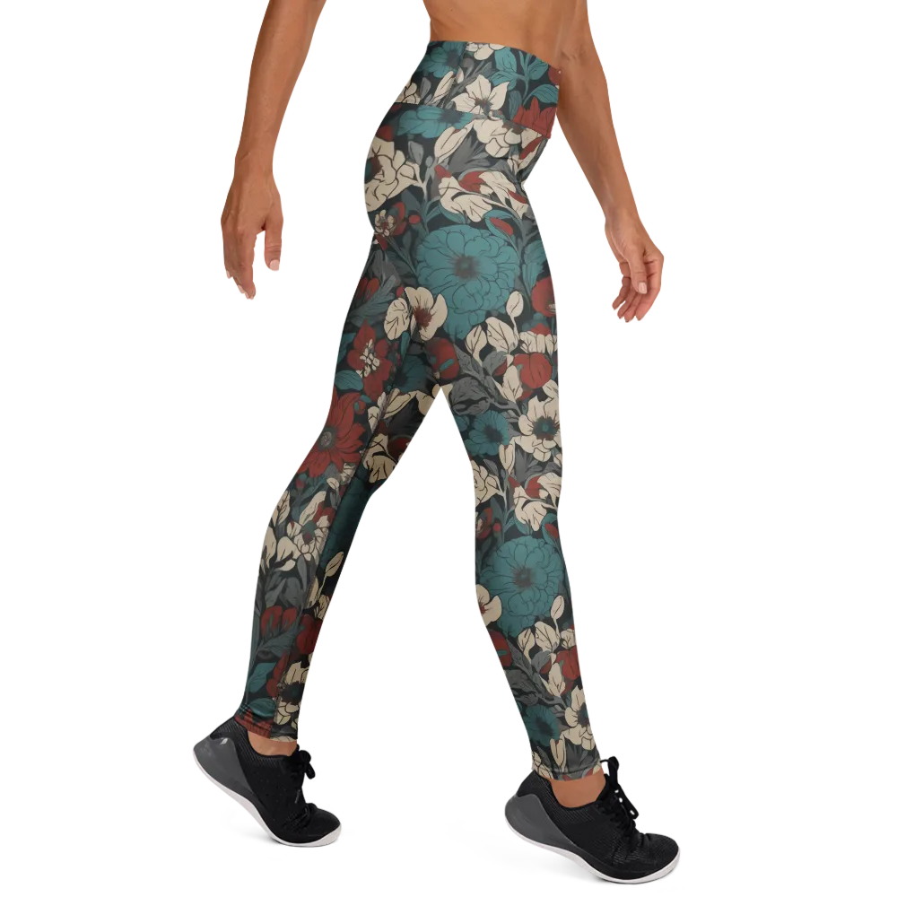 Crimson Conservatory on Yoga Leggings — Right
