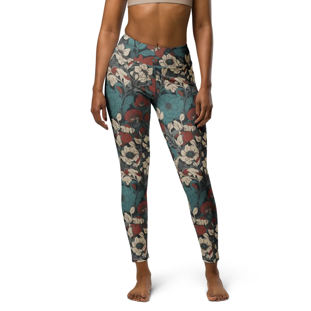 Crimson Conservatory on Yoga Leggings — Front
