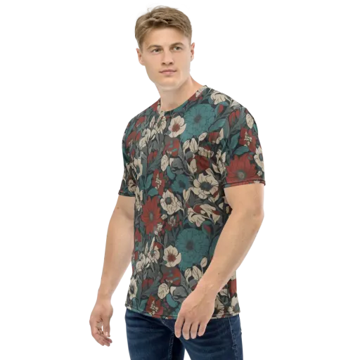 Crimson Conservatory on a Men's Crew Neck T-Shirt