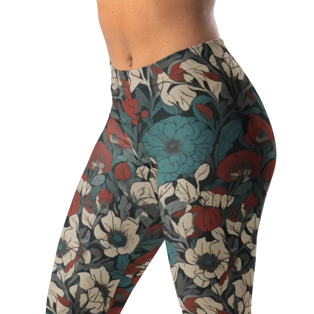 Crimson Conservatory on Leggings — Left Front